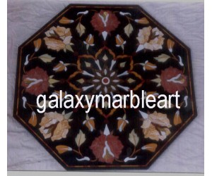 Imarti design inlay work black table top BIOC-23164