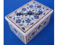 marble inlay box with lapislazuli stone design box-RE23125