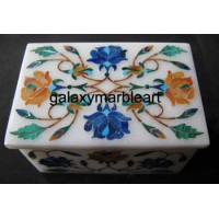 marble inlay box with rose flower design box-RE2303