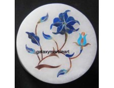 marble inlay floral design lapislazuli stone box-RO220