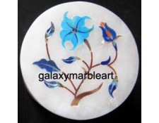 decorative marble inlay handicraft box-RO222