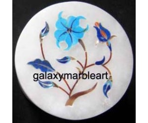 decorative marble inlay handicraft box-RO222