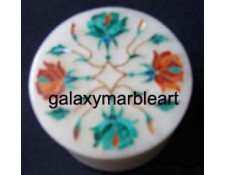 pachchikari inlay work marble box-RO2579