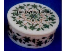 Pietra dura marble inlay box-RO454