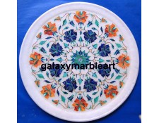 Lapislazuli Cornelian combination marble inlay plate Pl-1102