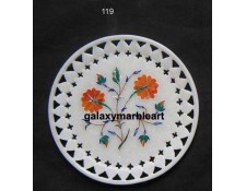 Marble inlay plate  for wall decoration with  filgree work Pl-612