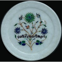 Intricate workmanship marble inlay plate Pl-621