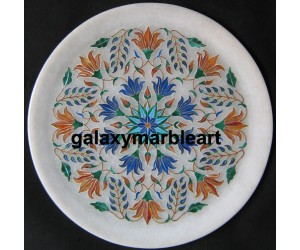 Top Quality stones inlaid marble plate Pl-806