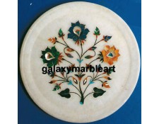 Agra marble inlay plate with normal workmanship  Pl-872