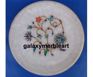 Marble inlay intricate workmanship plate Pl-504