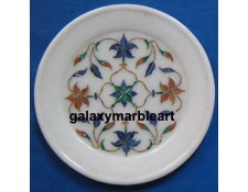 Marble inlay geometrical design plate  Pl-508