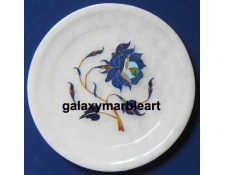 handmade lapislazuli stone rose flower marble plate Pl-523