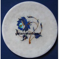 handcrafted rose flower marble plate Pl-524