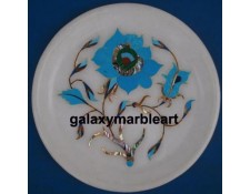 Turquoise flower plate Pl-526