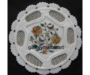 Simple floral design with fine filgree work plate pl-710