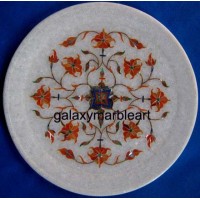 Symmetrical pattern, Cornelian stones inlaid plate Pl-716