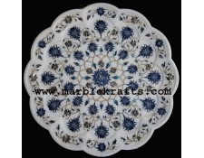 marble inlay pietra dura exquisite plate Pl-1401