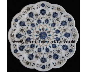 marble inlay pietra dura exquisite plate Pl-1401