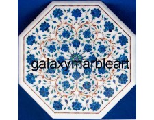 White marble inlay handicraft table top WP-18195